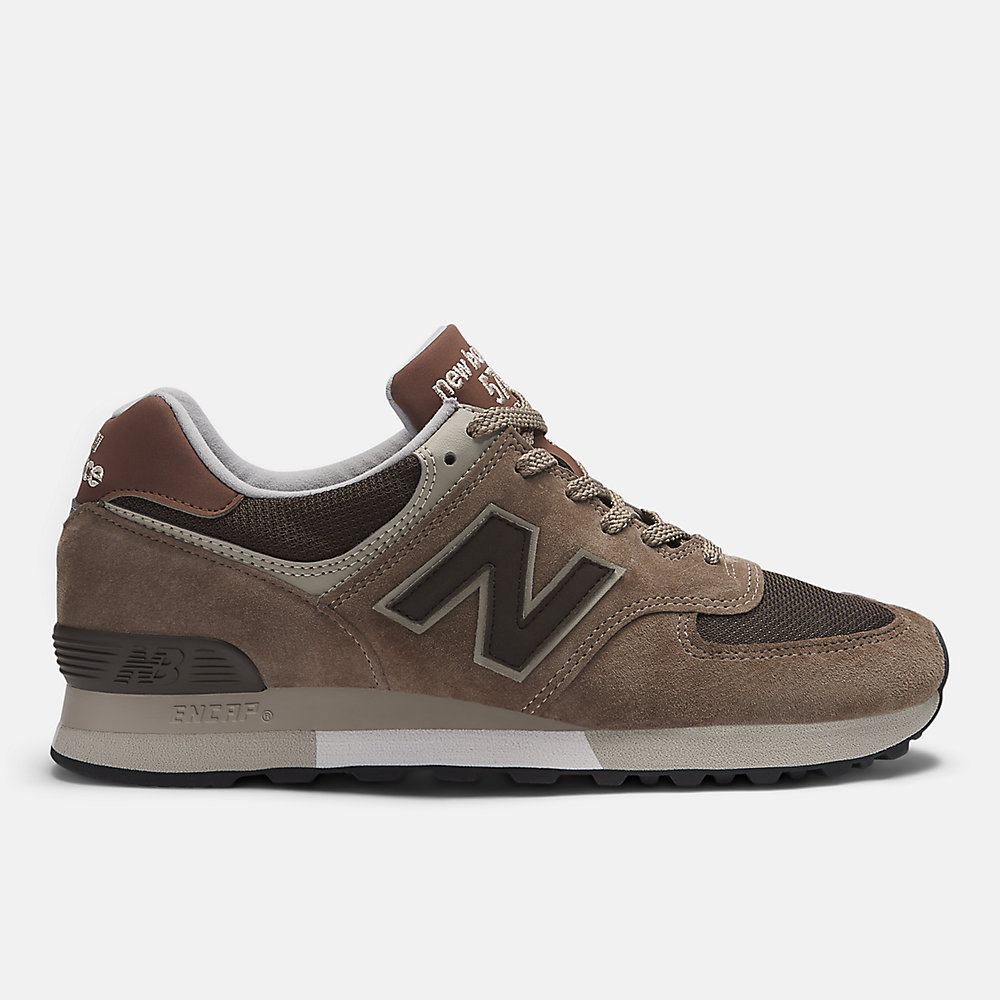 New Balance Made in UK 576 Shoes Sepia Tint with Wren and Plaza Taupe